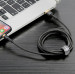 Baseus Cafule USB Lightning Cable (CALKLF-CV1) - Lightning USB кабел за Apple устройства с Lightning порт (200 см) (черен-златист) 6