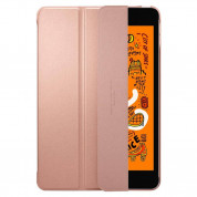 Spigen Case Smart Fold - кожен кейс и поставка за iPad Mini 5 (розово злато) 4