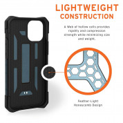 Urban Armor Gear Pathfinder Case - удароустойчив хибриден кейс за iPhone 12 Mini (тъмносин) 5