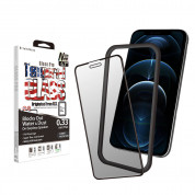 SwitchEasy Glass Pro Full Cover Tempered Glass - калено стъклено защитно покритие за дисплея на iPhone 12 mini (черен-прозрачен) 2