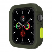 SwitchEasy Colors Case - удароустойчив силиконов (TPU) кейс за Apple Watch 44мм (тъмнозелен)