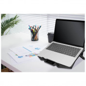 Omega Laptop Cooler Pad 2 Fans - охлаждаща ергономична поставка с 2 вентилаторa за Mac и преносими компютри (черен) 7