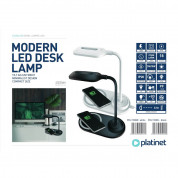 Platinet Desk Lamp Wireless Charger 5W - настолна LED лампа с функция безжично зареждане (бял) 2