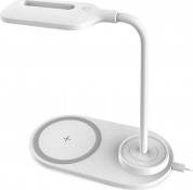 Platinet Desk Lamp Wireless Charger 5W - настолна LED лампа с функция безжично зареждане (бял)