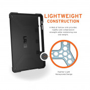 Urban Armor Gear Metropolis Case - удароустойчив хибриден кейс от най-висок клас за Samsung Galaxy Tab S7 (черен) 4