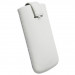 Krusell Asperö XL - кожен калъф с лента за издърпване за HTC Desire C и мобилни телефони (бял) 2