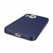 Hoco Pure Series Silicone Protective Case - силиконов (TPU) калъф за iPhone 12 Pro Max (син)  2