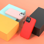 Hoco Pure Series Silicone Protective Case - силиконов (TPU) калъф за iPhone 12 Pro Max (червен)  4