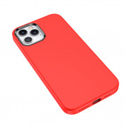 Hoco Pure Series Silicone Protective Case - силиконов (TPU) калъф за iPhone 12 Pro Max (червен)  1