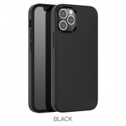 Hoco Pure Series Silicone Protective Case - силиконов (TPU) калъф за iPhone 12 Pro Max (черен) 