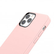 Hoco Pure Series Silicone Protective Case - силиконов (TPU) калъф за iPhone 12, iPhone 12 Pro (розов)  1