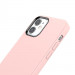 Hoco Pure Series Silicone Protective Case - силиконов (TPU) калъф за iPhone 12 mini (розов)  2