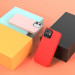 Hoco Pure Series Silicone Protective Case - силиконов (TPU) калъф за iPhone 12 mini (червен)  4
