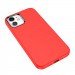 Hoco Pure Series Silicone Protective Case - силиконов (TPU) калъф за iPhone 12 mini (червен)  3