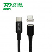 4smarts Magnetic USB-C to USB-C Cable GRAVITYCord Ultimate - USB-C кабел с магнитен накрайник за устройства с USB-C (180см) (черен) 1