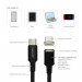 4smarts Magnetic USB-C to USB-C Cable GRAVITYCord Ultimate - USB-C кабел с магнитен накрайник за устройства с USB-C (180см) (черен) 5