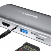 Dudao 11w1 multifunctional HUB USB-C A15 Pro (grey) - мултифункционален хъб за свързване на допълнителна периферия за устройства с USB-C (сив) 3