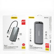 Dudao 11w1 multifunctional HUB USB-C A15 Pro (grey) - мултифункционален хъб за свързване на допълнителна периферия за устройства с USB-C (сив) 4