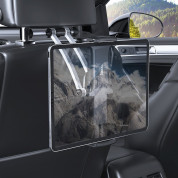 Hoco CA62 Aluminum Rear Pillow In-Car Holder - поставка за смартфон или таблет за седалката на автомобил (черен) 5