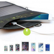 Сгъваем соларен панел 21W зареждащ директно вашето устройство от слънцето - Allpowers AP-SP5V21W Solar Charger 21W (черен)  2