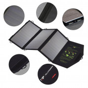 Сгъваем соларен панел 21W зареждащ директно вашето устройство от слънцето - Allpowers AP-SP5V21W Solar Charger 21W (черен)  1