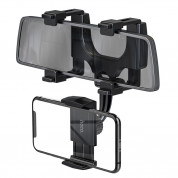 Hoco CA70 Pilot In-Car Rearview Mirror Mount Holder - поставка за огледалото за задно виждане на автомобил за мобилни устройства (черен) 3