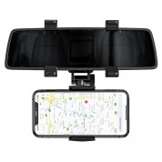Hoco CA70 Pilot In-Car Rearview Mirror Mount Holder - поставка за огледалото за задно виждане на автомобил за мобилни устройства (черен)