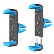 Hoco CPH01 Air Vent Mobile Holder - поставка за радиатора на кола за смартфони с дисплеи до 5.5 инча (черен-син) 2