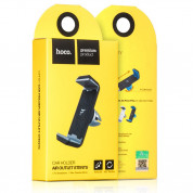 Hoco CPH01 Air Vent Mobile Holder - поставка за радиатора на кола за смартфони с дисплеи до 5.5 инча (бял-сив) 4
