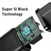 Baseus Super Si USB-C PD Wall Charger 20W (CCSUP-C01) - захранване за ел. мрежа с USB-C изход с технология за бързо зареждане (черен) 2
