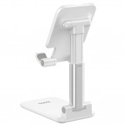 Hoco PH29A Carry Folding Desktop Stand - сгъваема поставка за бюро и плоскости за мобилни устройства и таблети с ширина до 10 инча (бял) 1