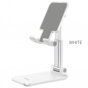 Hoco PH29A Carry Folding Desktop Stand - сгъваема поставка за бюро и плоскости за мобилни устройства и таблети с ширина до 10 инча (бял)