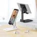 Hoco PH29A Carry Folding Desktop Stand - сгъваема поставка за бюро и плоскости за мобилни устройства и таблети с ширина до 10 инча (бял) 5