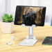 Hoco PH29A Carry Folding Desktop Stand - сгъваема поставка за бюро и плоскости за мобилни устройства и таблети с ширина до 10 инча (бял) 6