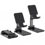 Hoco PH29A Carry Folding Desktop Stand - сгъваема поставка за бюро и плоскости за мобилни устройства и таблети с ширина до 10 инча (черен) 1