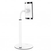 Hoco PH30 Metal Desktop Stand - универсална поставка за бюро и плоскости за мобилни устройства и таблети с ширина до 10 инча (бял) 1
