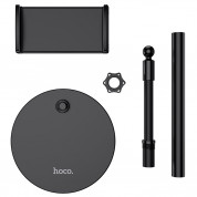 Hoco PH30 Metal Desktop Stand - универсална поставка за бюро и плоскости за мобилни устройства и таблети с ширина до 10 инча (черен) 3