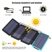 Сгъваем соларен панел с вградена батерия - Allpowers Solar Charger 7.5W + 20000mAh PowerBank (черен-син) 2