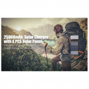 Allpowers Solar Charger 6W + 25000mAh PowerBank (black/orange) 5
