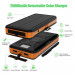 Сгъваем соларен панел с вградена батерия - Allpowers Solar Charger 6W + 25000mAh PowerBank (черен-оранжев) 2