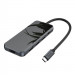 Hoco HB15 Easy Show USB-C Adapter - мултифункционален хъб за свързване на допълнителна периферия за устройства с USB-C (тъмносив) 1
