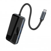 Hoco HB16 Easy Expand USB-C Adapter - мултифункционален хъб за свързване на допълнителна периферия за устройства с USB-C (тъмносив) 2