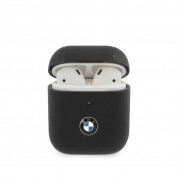 BMW Signature Leather Case - кожен кейс (естествена кожа) за Apple Airpods и Apple Airpods 2 (черен)