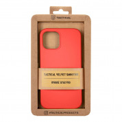Tactical Velvet Smoothie Cover - силиконов калъф за iPhone 12, iPhone 12 Pro (светлочервен) 3