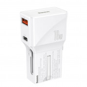 Baseus Universal Conversion Plug Wall Charger (CCTY-02) (white)