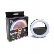 Selfie Ring Light RG-01 - LED селфи ринг за смартфони (черен)
