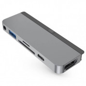 HyperDrive 6-in-1 USB-C Hub Pro 4K HDMI 60Hz for iPad Pro 6-in-1 USB-C - мултифункционален хъб за свързване на допълнителна периферия за iPad Pro (тъмносив) 1