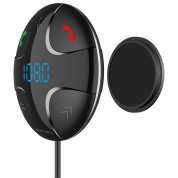 4smarts Bluetooth FM Transmitter - блутут FM трансмитер с поставка и зарядно за кола за мобилни устройства (черен) 3
