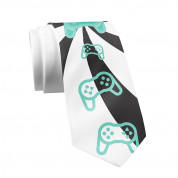 Дизайнерска вратовръзка - Mamas Boy Joy Sticks (бял)