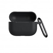Urban Armor Gear Soft Touch U Silicone Case - удароустойчив силиконов калъф с карабинер за Apple Airpods Pro (черен) 4